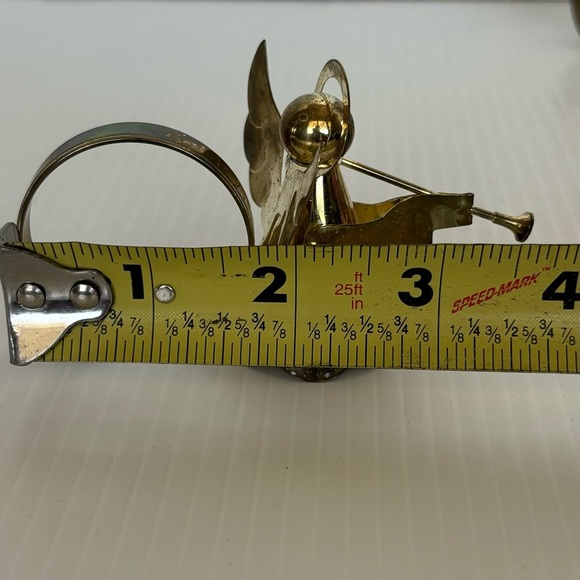 Vintage Christmas Gold Tone Angel Napkin Ring Holders  Lot of 8 - Picture 4 of 10